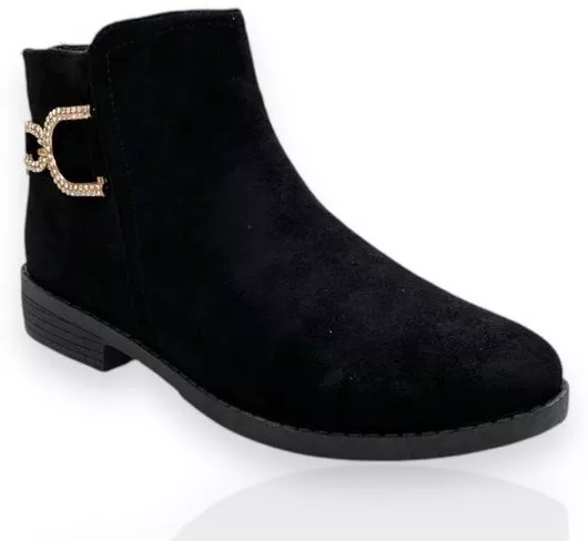Famous Shoes Γυναικεία Μαύρο Μποτάκια