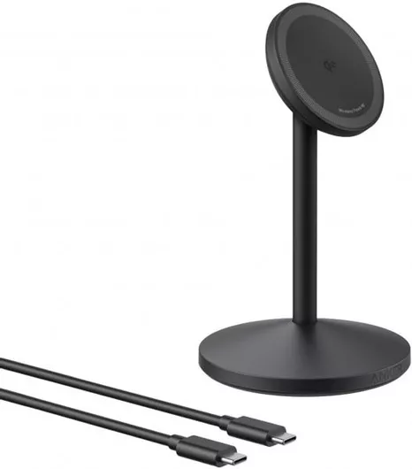 Anker Φορτιστής Magsafe 15W Μαύρος MagGo Stand