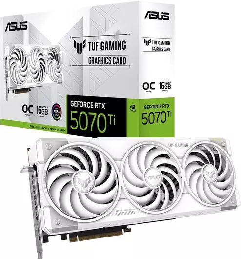 Κάρτα Γραφικών Asus GeForce RTX 5070 Ti 16GB GDDR7 Gaming OC White