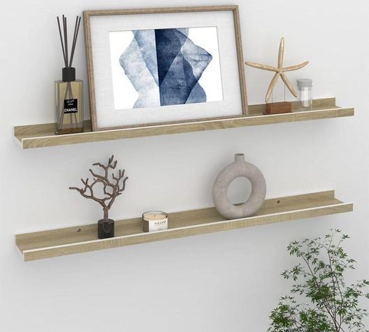 Ράφια Τοίχου Sonoma / Λευκό 2τμχ 80x9x3cm