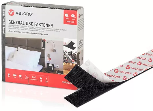 Ταινία Διπλής Όψης Velcro 20 Mm X 25 M Μαύρο