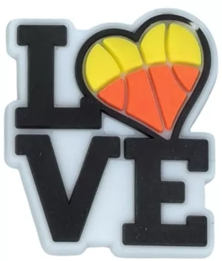 Keep Fred Διακοσμητικό Παπουτσιού Basketball Heart Πορτοκαλί