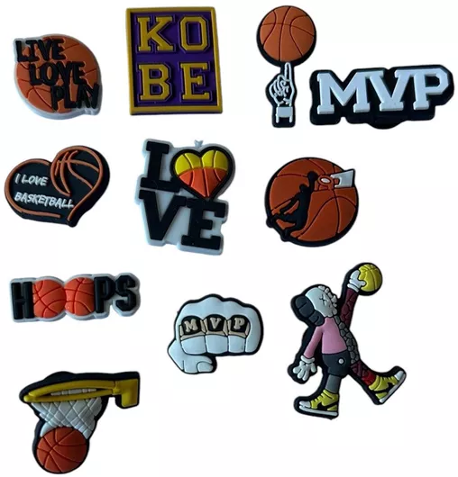Keep Fred Διακοσμητικά Παπουτσιού NBA 12τμχ Πολύχρωμο