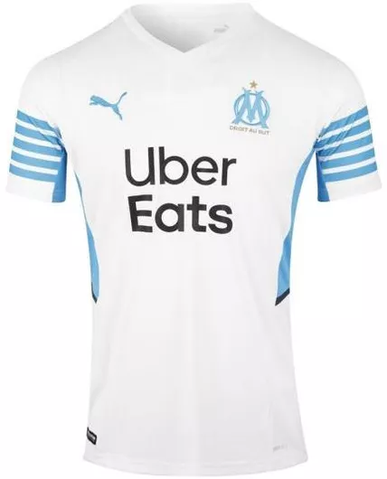 Ανδρική Φανέλα Ποδοσφαίρου Olympique Marseille Home 2021/22 Λευκό