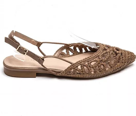 Fred Γυναικείες Μπαλαρίνες Πλεκτές Slingback Roman Brick