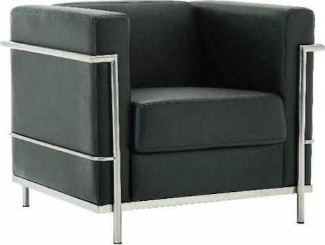 Πολυθρόνα Woodwell από Δερματίνη 86x73x71cm Μαύρο