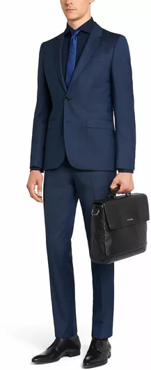 Hugo Boss Kason Μακρυμάνικo Βαμβακερό Πουκάμισο Στενή Γραμμή Navy Blue