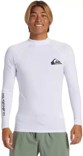 Quiksilver Everyday Ανδρική Μακρυμάνικη Αντηλιακή Μπλούζα Λευκό λευκό