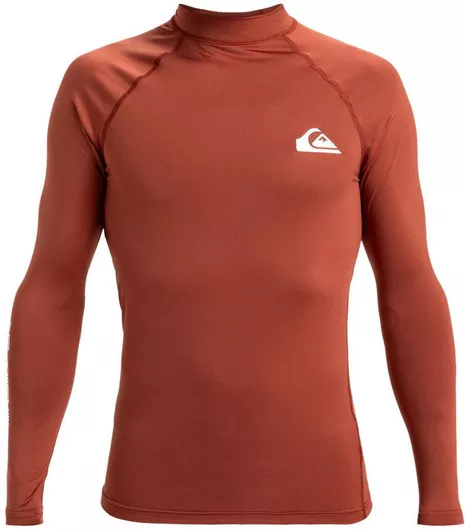 Quiksilver Everyday Ανδρική Μακρυμάνικη Αντηλιακή Μπλούζα Μπεζ