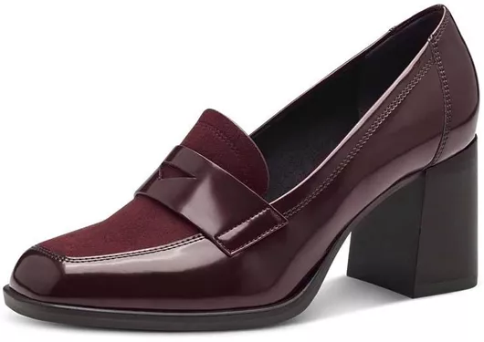 Tamaris Γόβες με Μεσαίο Τακούνι Μπορντό