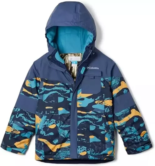 Columbia Αδιάβροχο Παιδικό Casual Μπουφάν Geoglacial/Dark Mountain