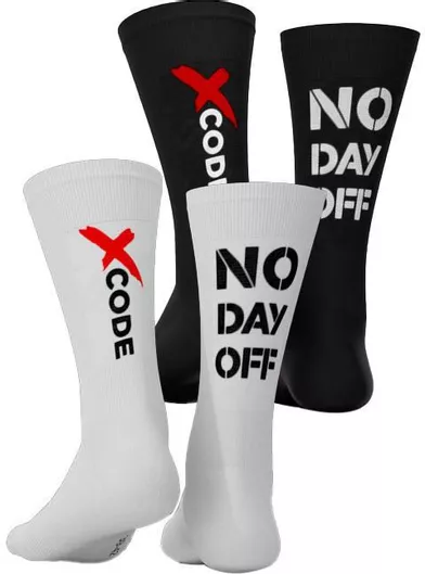 Xcode Unisex Πολύχρωμες Κάλτσες με Σχέδια 2Pack
