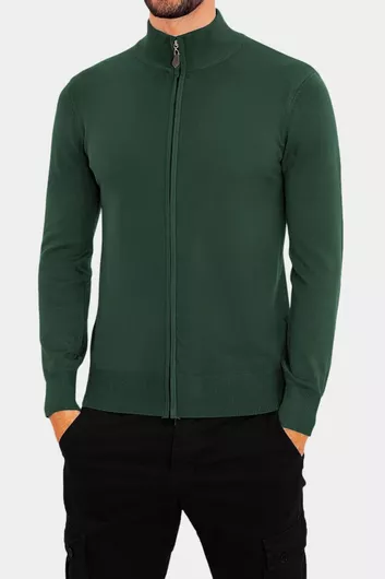 3Guys Ανδρική Πλεκτή Ζακέτα Πράσινο Του Δάσους