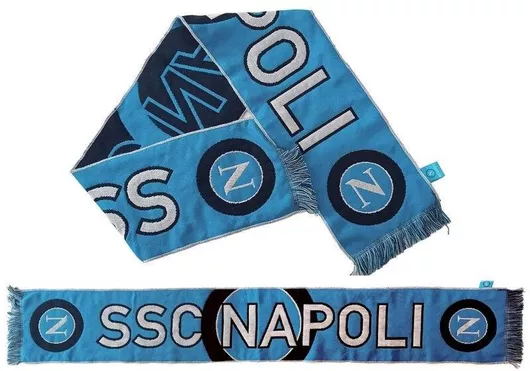Κασκόλ ποδοσφαίρου Napoli Official Jacquard Lightblue Μπλε