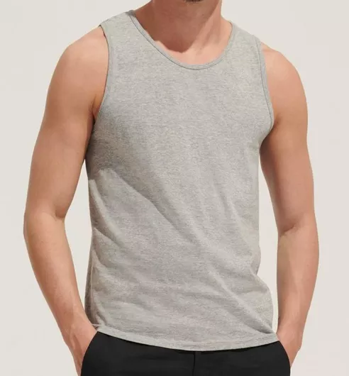 Kids Moda Ανδρική Βαμβακερή Μπλούζα Αμάνικη Γκρί