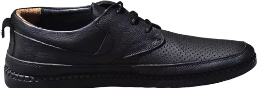 Ανδρικά Δερμάτινα Παπούτσια Εξαιρετικής Ποιότητας Μαύρο (Κωδ. KAZ6)