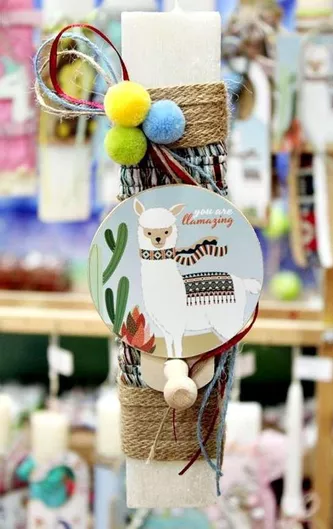 Πασχαλινή Λαμπάδα Στρογγυλή