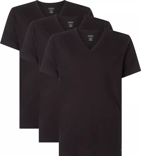 Calvin Klein Ανδρικές Φανέλες Κοντομάνικες Μαύρο 3Pack