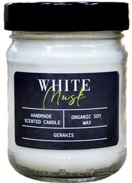 Αρωματικό Κερί Σόγιας Βαζάκι 130-140 Γρ White Musk