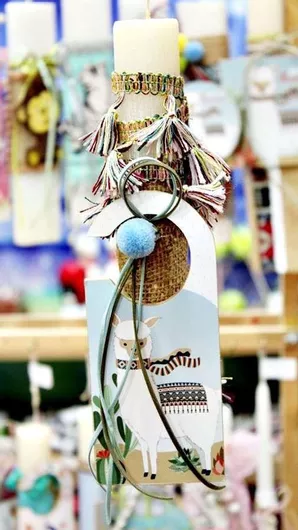 Πασχαλινή Λαμπάδα Στρογγυλή