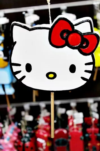 Πασχαλινή Λαμπάδα Στρογγυλή Χειροποίητη Kitty 20.5cm.