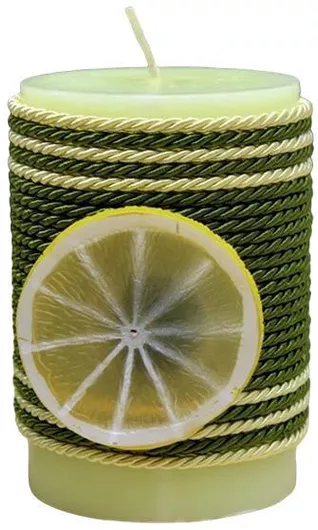 Χειροποίητο Κερί Άρωμα Λεμόνι Διακόσμηση Lemon 0519673 65χ10cm