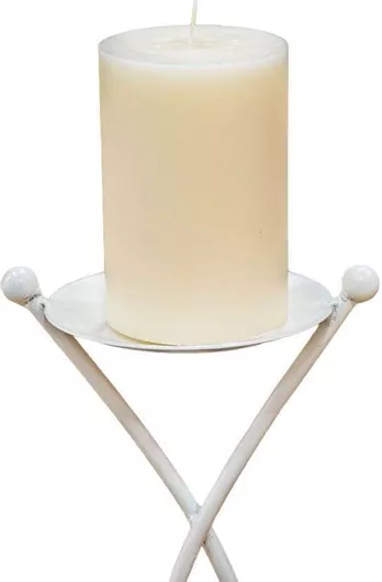 Κερί Γάμου Κηροστάτη 10x15cm Εκρού