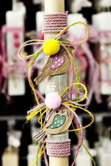 Πασχαλινή Λαμπάδα Στρογγυλή 2τμχ.