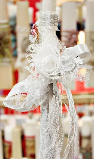 Πασχαλινή Λαμπάδα Στρογγυλή Ροζ