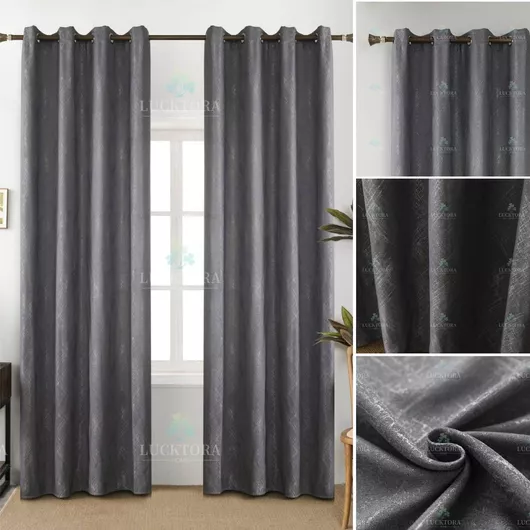 Κουρτίνα με Τρουκς Γκρι 140x270cm