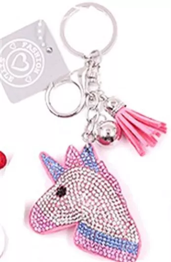 Μπρελόκ Μεταλλικό Στρας Tropical Sequins 6 Cm Unicorn Bookstop