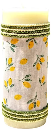 Χειροποίητο Κερί Άρωμα Λεμόνι Ύφασμα Lemons 308194 8x20 Cm