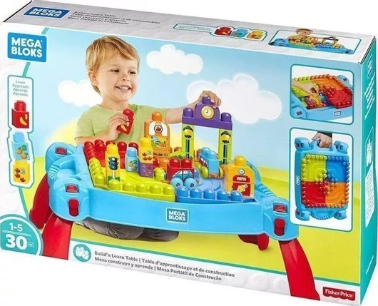 Τουβλάκι Mega Bloks Build 'n Learn Table 30τμχ