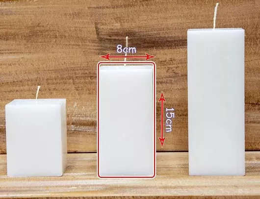 Τετραγωνο 7.5x7.5x15cm Λευκο