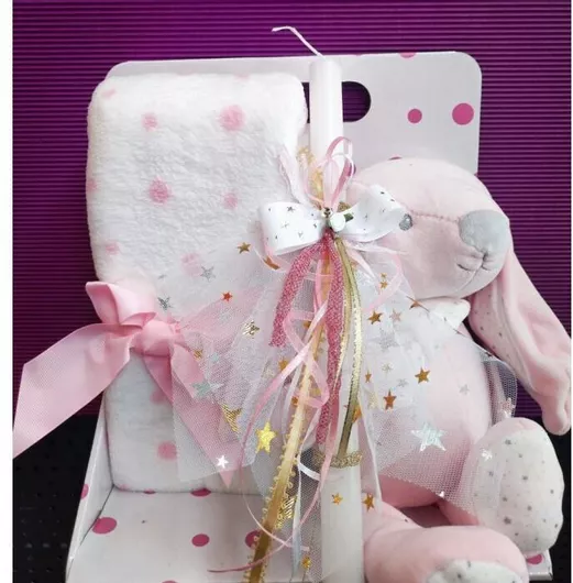 Χειροποίητη Λαμπάδα Κουνελάκι Λούτρινο Place 25086  (Διαστάσεις: , Ποσότητα: , Χρώμα: )