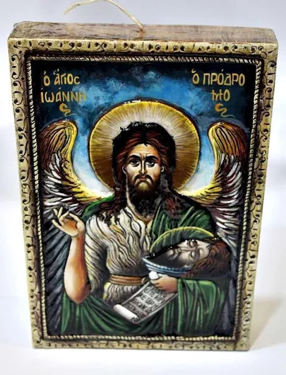 Χειροποίητη Κέρινη Αγιογραφία Επιλογή Αγίου Πλαίσιο 29*20*5