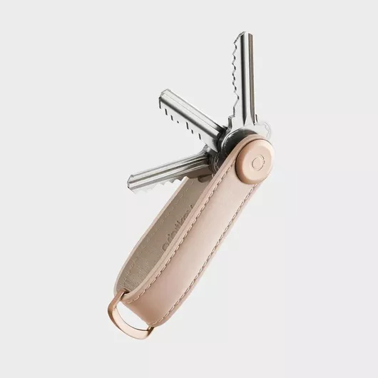 Μπρελόκ Orbitkey Leather Key Organiser Κλειδοθήκη Blush Blush Stitching