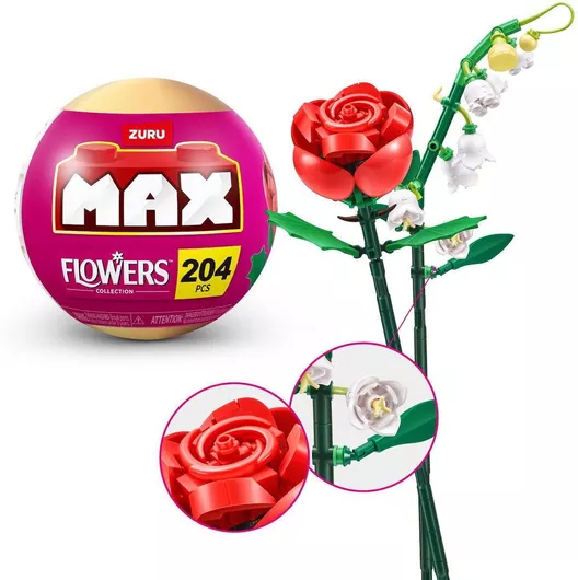 Τουβλάκι Zuru Max Build Κήπος Μακριά Λουλούδια για 3+ Ετών (Διάφορα Σχέδια) 1τμχ.