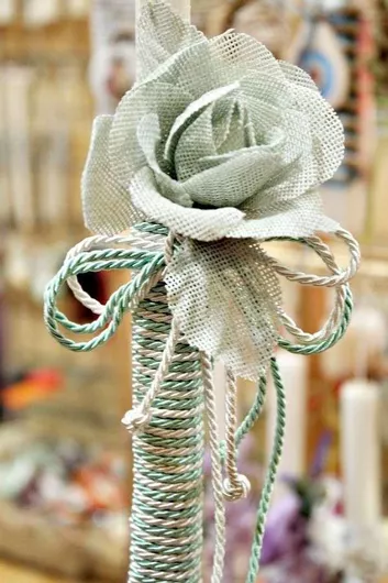 Πασχαλινή Λαμπάδα Στρογγυλή Ροζ