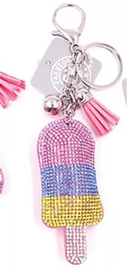 Μπρελόκ Μεταλλικό Στρας Tropical Sequins 6 Cm Icε Cream Bookstop