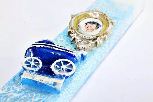 Πασχαλινή Λαμπάδα Στρογγυλή Γαλάζιο