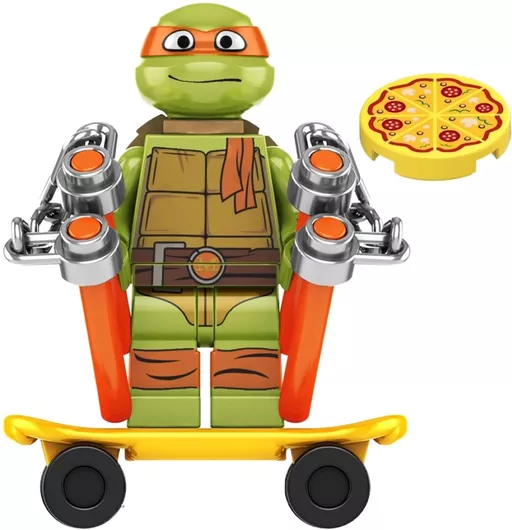 Τουβλάκι Kopf-Toy Ninja Turtles Michelangelo για 3+ Ετών 10τμχ.