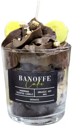 Αρωματικό Κερί Σόγιας Banoffee Ποτήρι Big Φ85 X 89 Cm