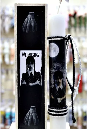 Πασχαλινή Λαμπάδα Στρογγυλή με Κουτί 28cm.