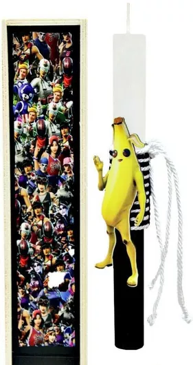 Πασχαλινή Λαμπάδα Πλακέ με Κουτί 28cm.