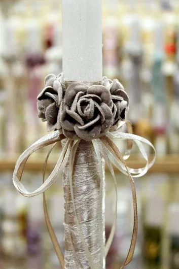 Πασχαλινή Λαμπάδα Στρογγυλή 25cm.