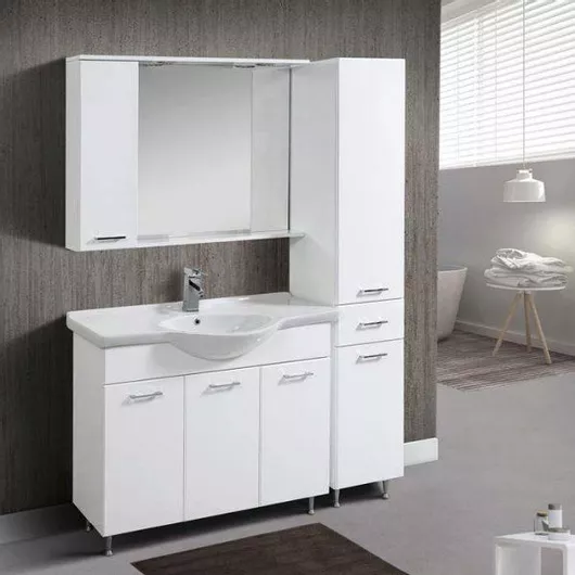 Πάγκος Μπάνιου Mabo με Νιπτήρα & Καθρέπτη Λάκα πρασινο