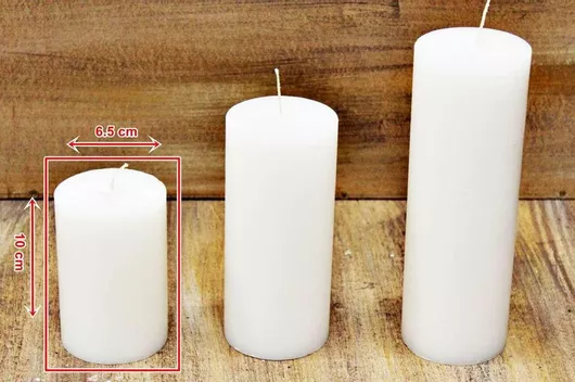 Κερί 6.5χ10 Λευκό
