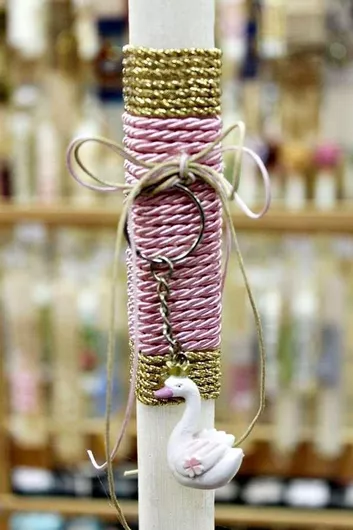 Πασχαλινή Λαμπάδα Στρογγυλή 25cm.