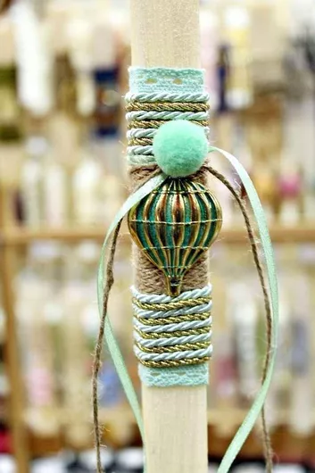 Πασχαλινή Λαμπάδα Στρογγυλή 25cm.